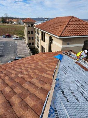 Santa fe- stone coated steel installation in Osage Beach ,Mo.