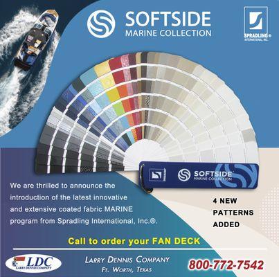 Softside Marine Collection by Spradling©.  Fandeck Sample available!