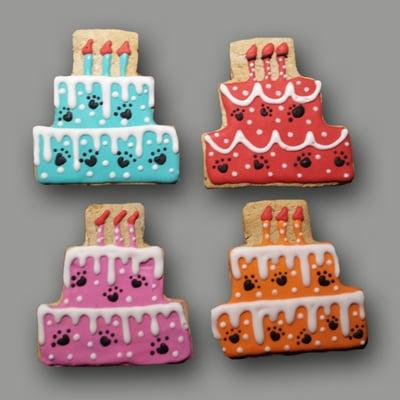 Celebration Cake Dog Cookies