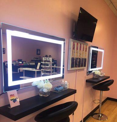 Makeup Stations ! Free makeover w/ $50 purchase