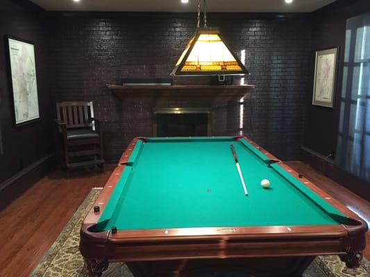 Completed billiards room in Norwalk, CT using Farrow & Ball paints.