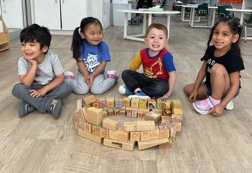 Our preschoolers worked together in building the colosseum as we traveled to Italy this month.