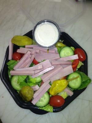 Ham garden salad