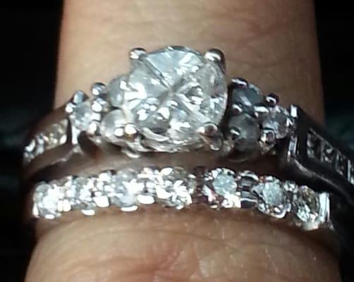 Custom made eternity band made to match my wedding ring  (7 stones for 7 year anniversary gift)