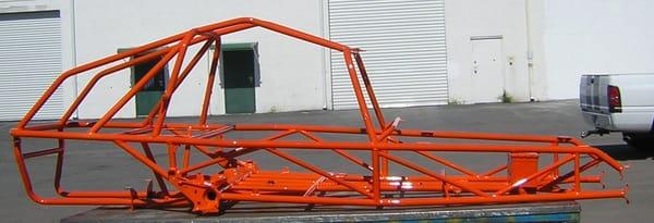 Bright orange  sand buggy frame