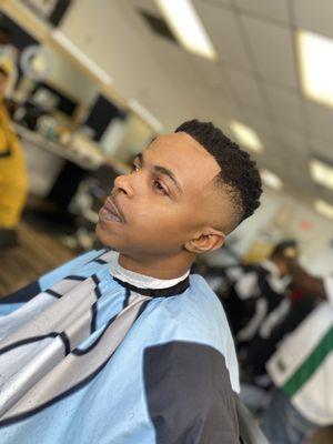 Bald fade sponge on top