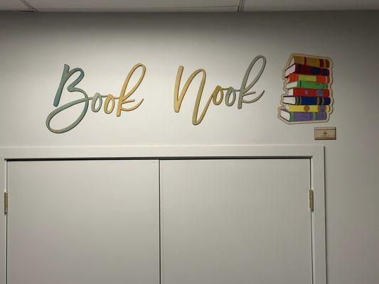 Our New Book Nook, filled with books from our local authors