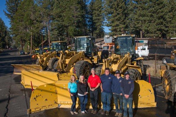 Staff of Alpine Smith, Inc. with our commercial loaders in the background.