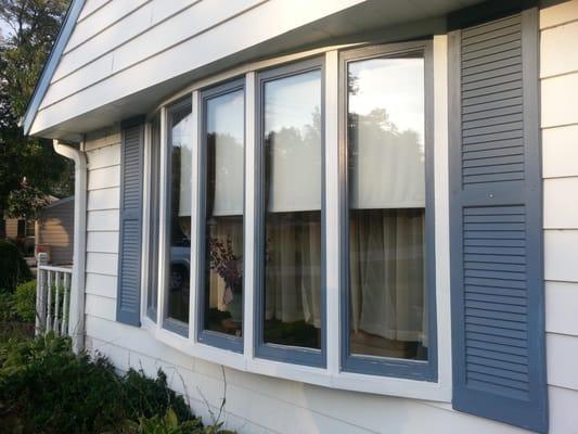 Old Wood Bow Window