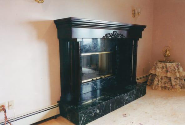 custom cherry mantel