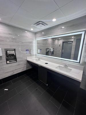 Newly build restroom like five star hotel.