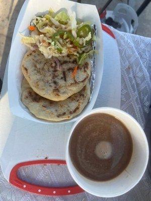 Cafe con pupusas la mejor opción