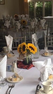 Sunflowers I used from Silver Lake for centerpieces.