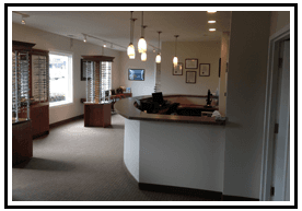 Front desk and reception area