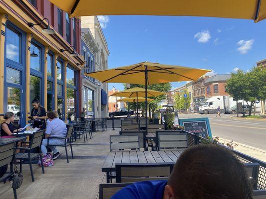 Outside dining area