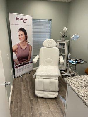 Treatment room for Botox, Fillers and Microneedling procedures.