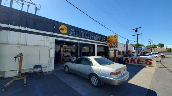 Front of mechanic shop