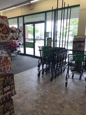 Inside entrance & carts