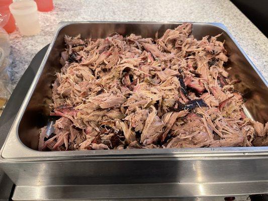 Pulled pork from their pork shoulder