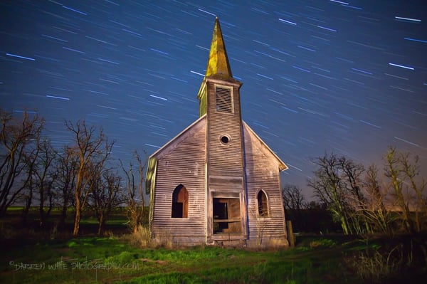 Long Exposure over the Locust Grove Church