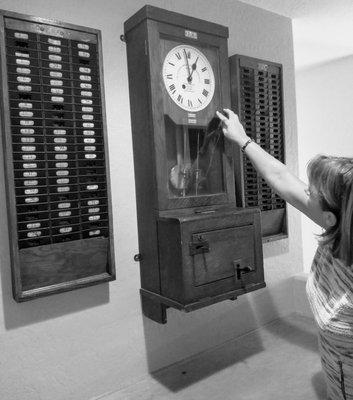 Appraisal. Original Time Clock. I feel Like Laverne and Shirley.