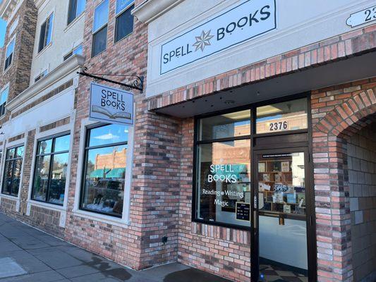 Spell books store front.