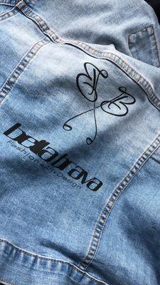 Brandy made it happen! My logo on the back of my jean jacket!