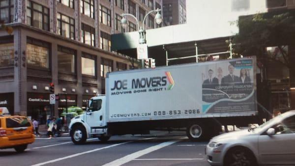 JoeMovers.com spotted on Fifth Ave New York