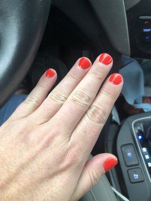 Picked red and got neon orange instead after asking multiple times if this was the right color.