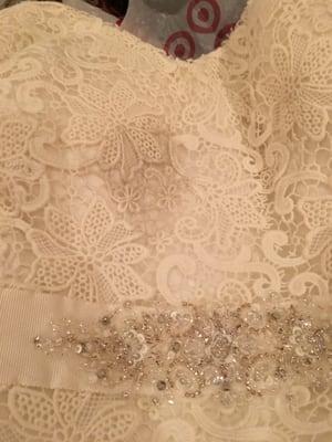 Grey stain on my dress after it was "cleaned"