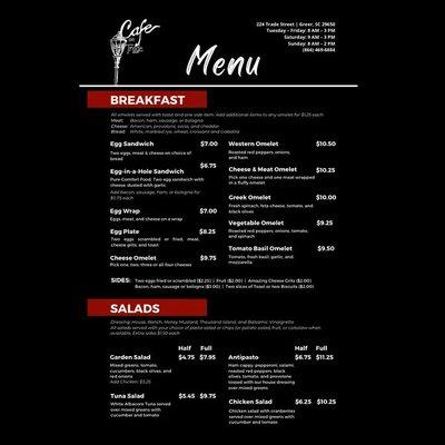 Everyday menu