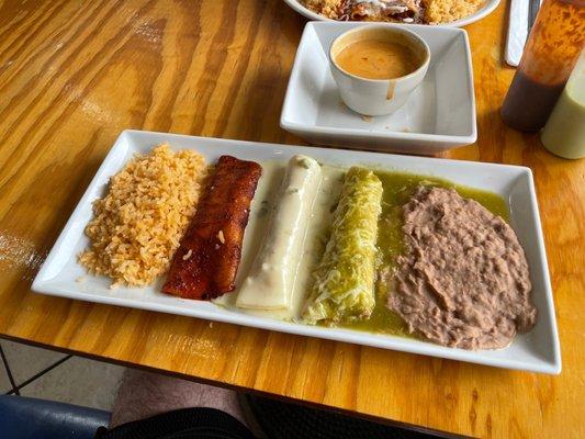 Trio of enchiladas