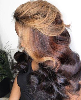 Fall colors can be added to hair extensions