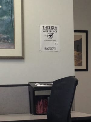 Velociraptor-free workplace--good to know!