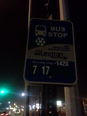 Lextran Bus Stop 1420