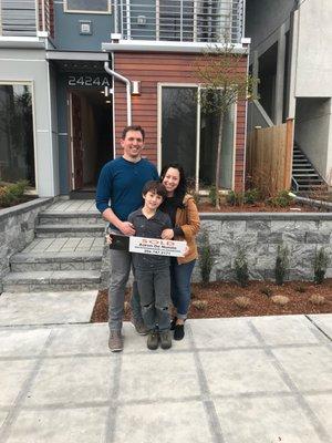 Another happy family home purchased thanks to Aaron