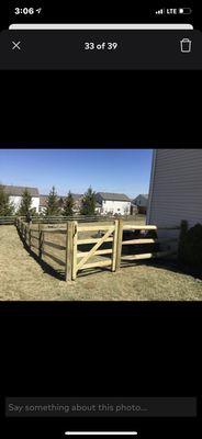 Split Rail fencing installation.