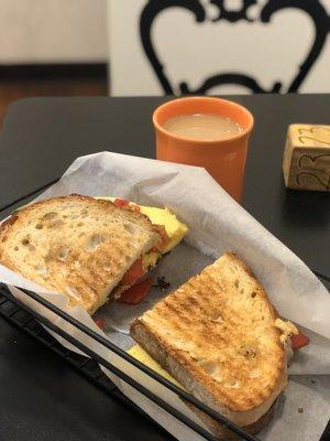 Make your own breakfast panini