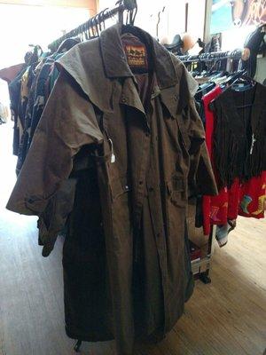 Duster size small well priced for rainy weather riding (and dog walking) in cooler temps (65F or less), $75