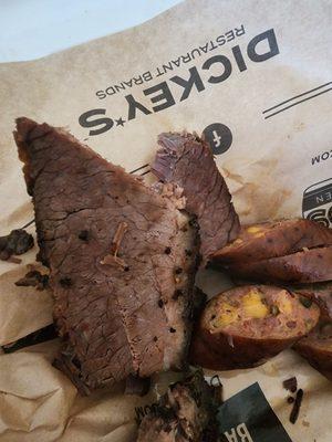 Kielbasa was great, but the brisket was like swallowing leather.