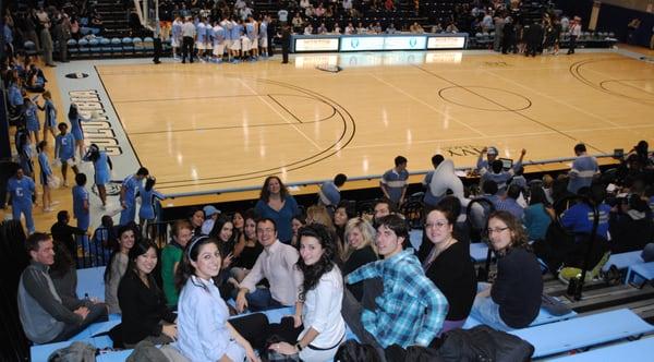 student activities-attending a basketball game