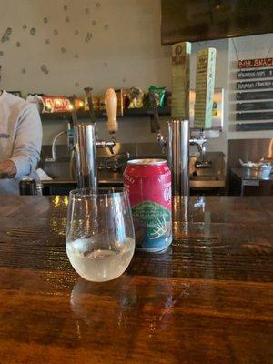 Great wine by the glass, and  canned wine!