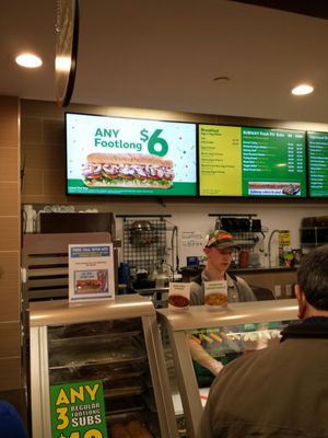 $6 any sub special is fantastic!