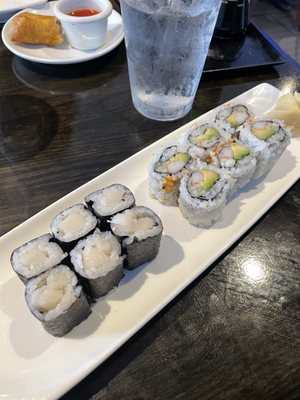 Escolar roll and California Roll