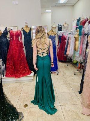 Prom green dress