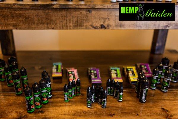 Displays of our Hemp and CBD Oil Products