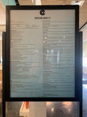 Full menu