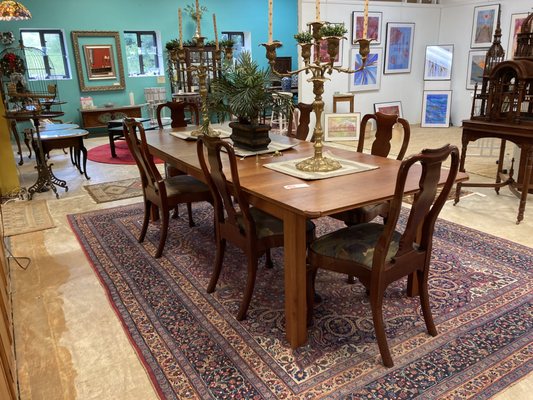 A beautiful Cherry dining room table that seats 12!