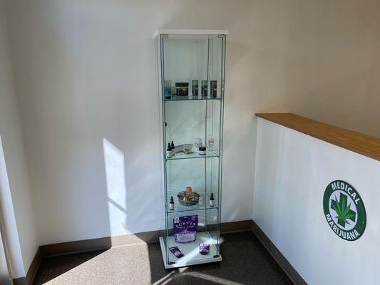 Marijuana Doctor Jacksonville Beach interior CBD product display