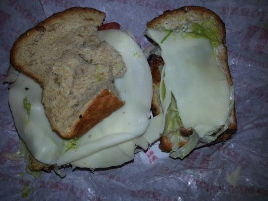 Jimmy Johns in West Chicago says this is an acceptable sandwich to serve it's customers!